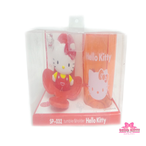 SP-032 Tumbler & Holder Hello Kitty Red